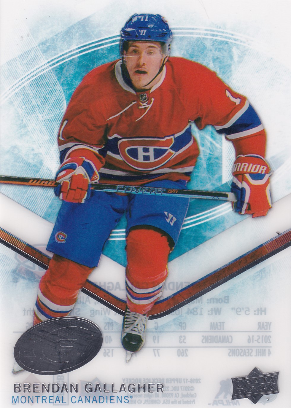 Brendan Gallagher - 2016/17 UD Ice Hockey - #69
