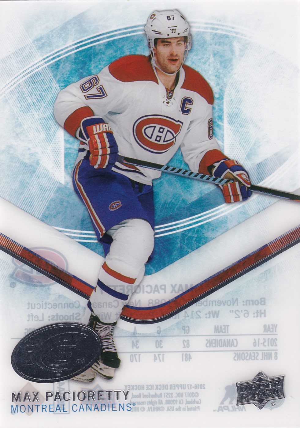 Max Pacioretty - 2016/17 UD Ice Hockey - #43