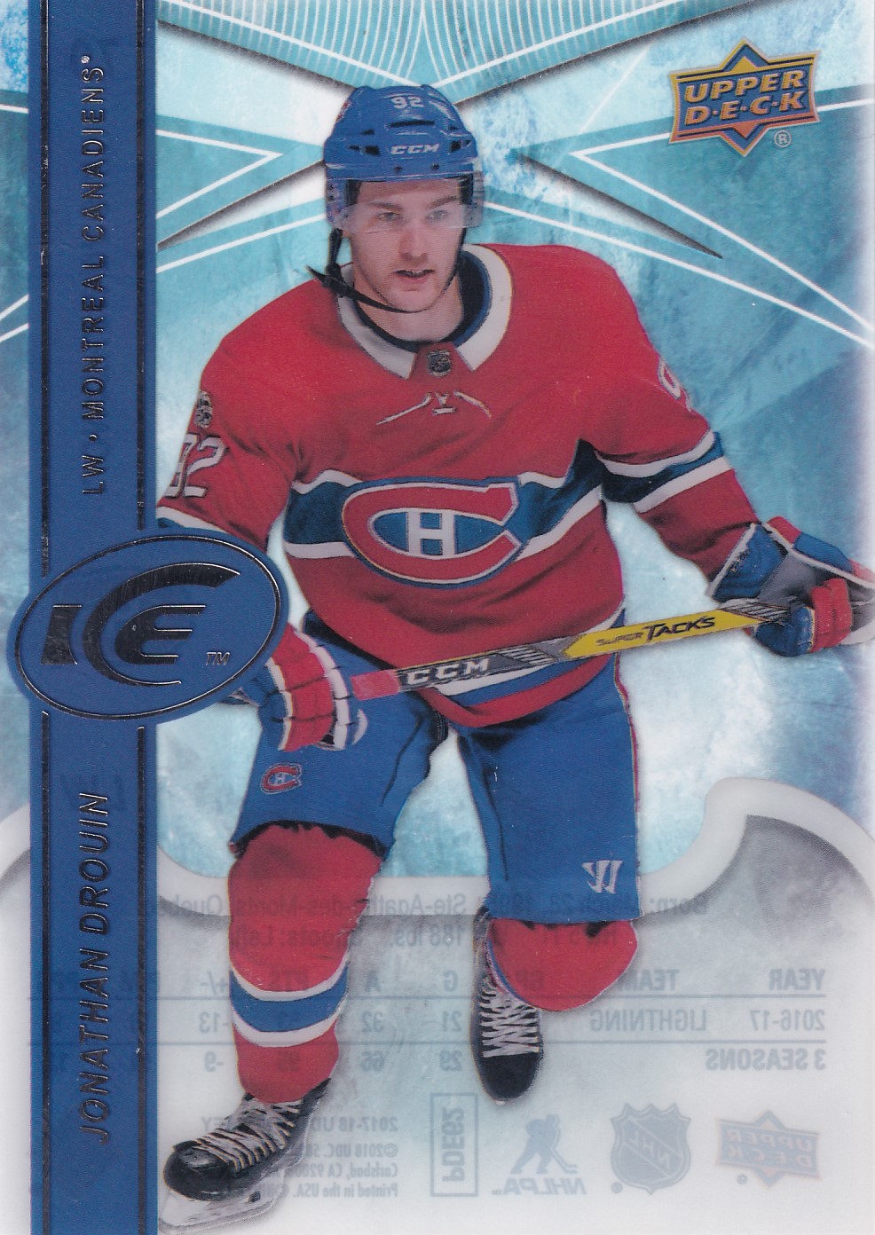 Jonathan Drouin - 2017/18 UD Ice Hockey - #70