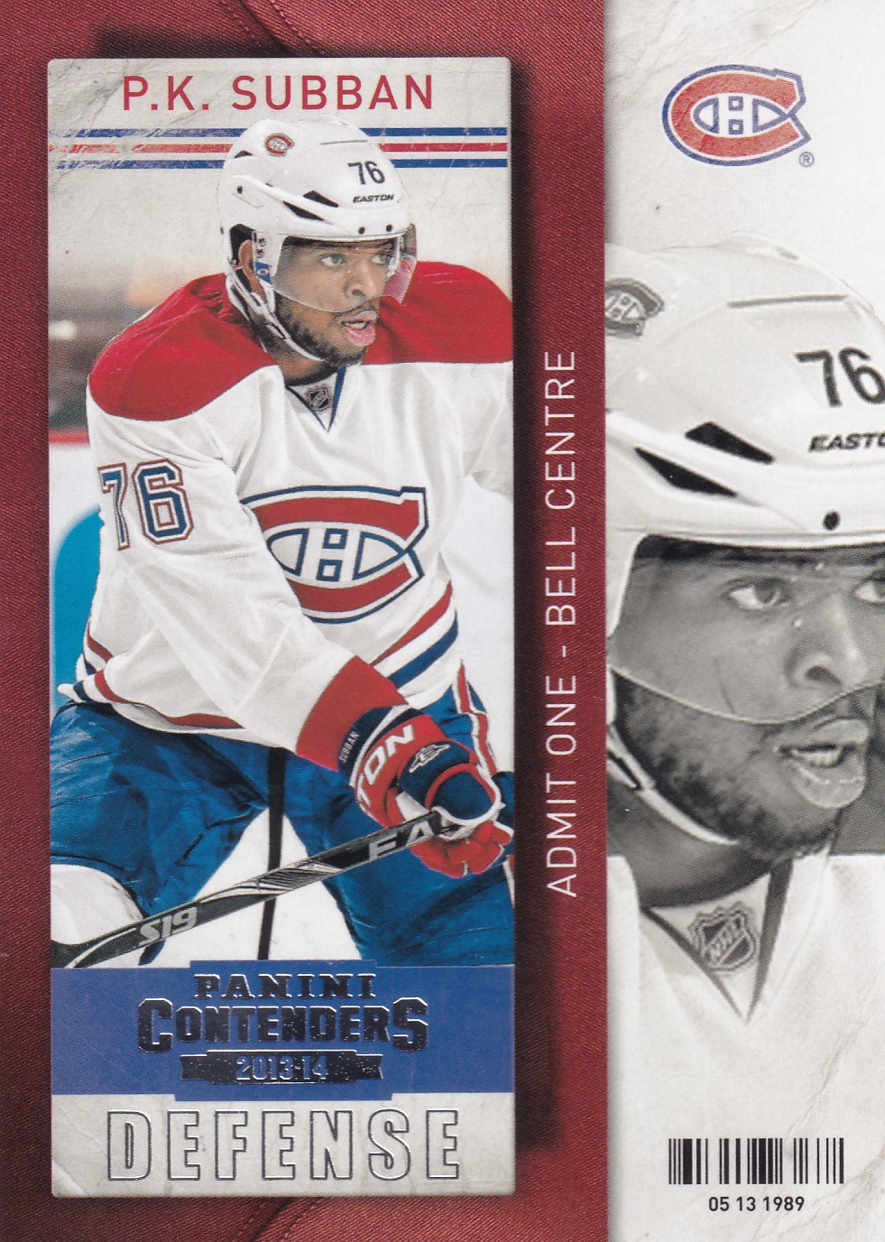 P.K. Subban - 2013/14 Panini Contenders - #62