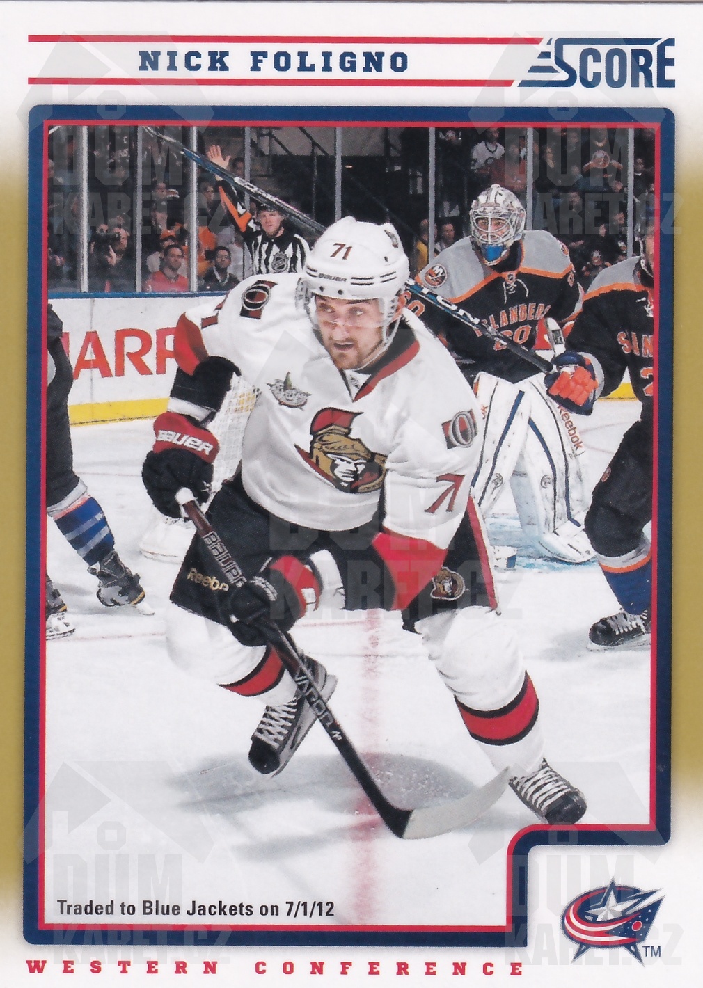 Nick Foligno - 2012/13 Score Hockey - Gold - #154