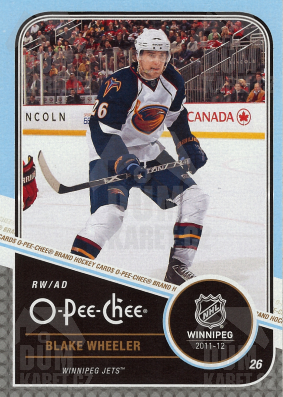 Blake Wheeler - 2011/12 O-Pee-Chee Hockey - #297
