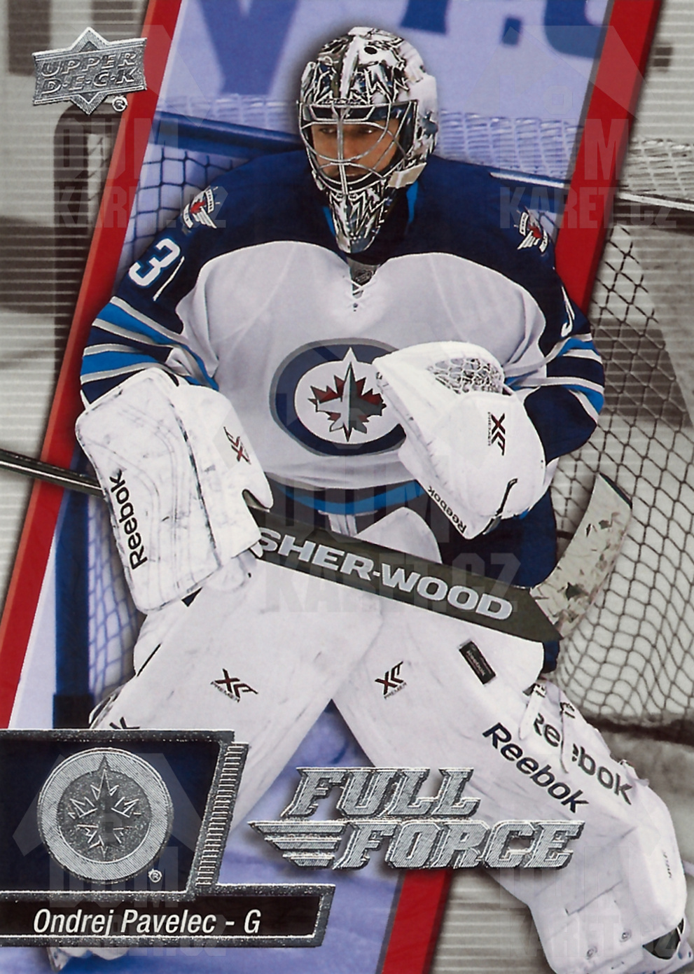 Ondřej Pavelec - 2015/16 UD Full Force Hockey - #88