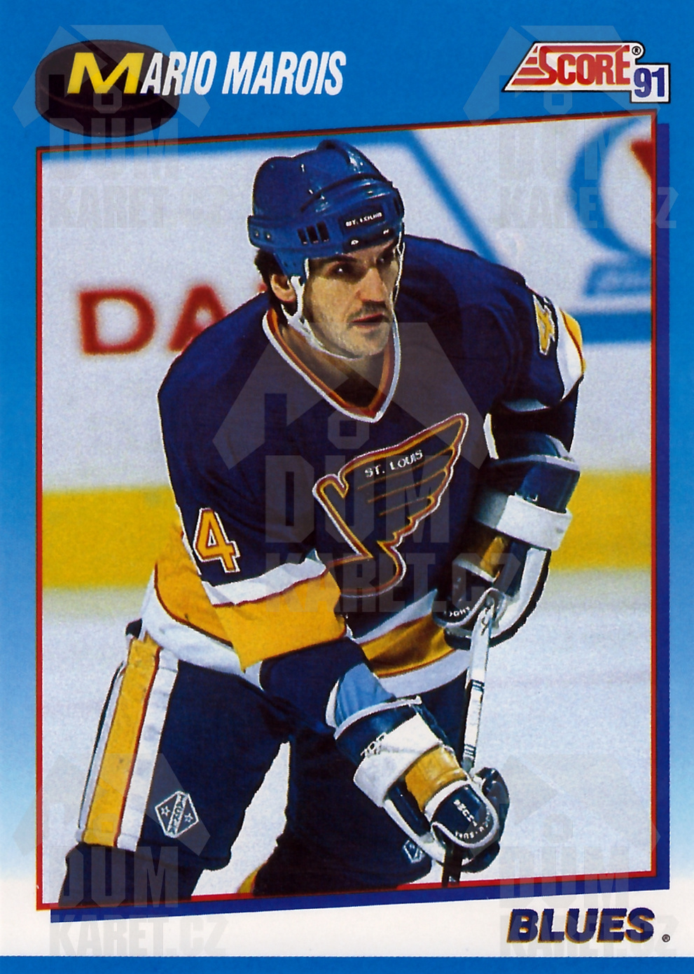 Mario Marois - 1991/92 Score Hockey - Blue - #546
