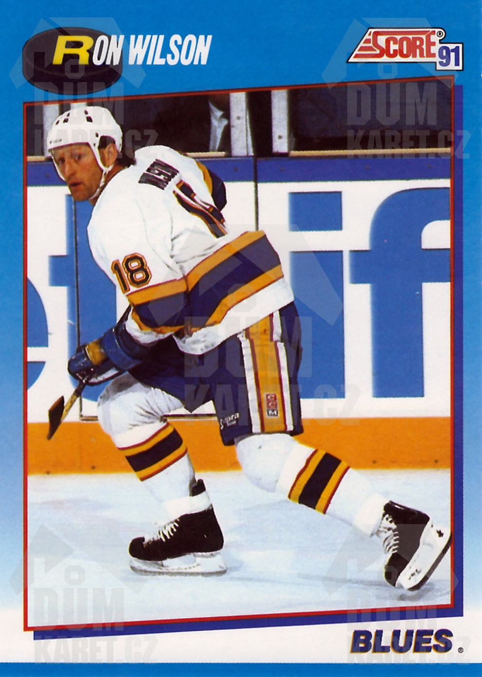 Ron Wilson - 1991/92 Score Hockey - Blue - #533