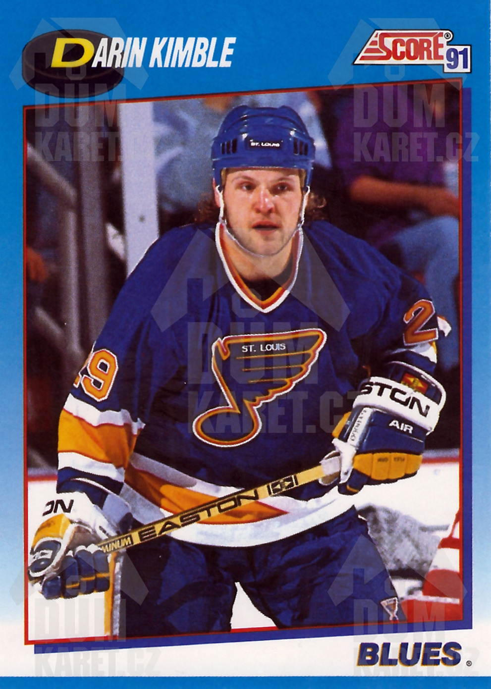 Darin Kimble - 1991/92 Score Hockey - Blue - #526
