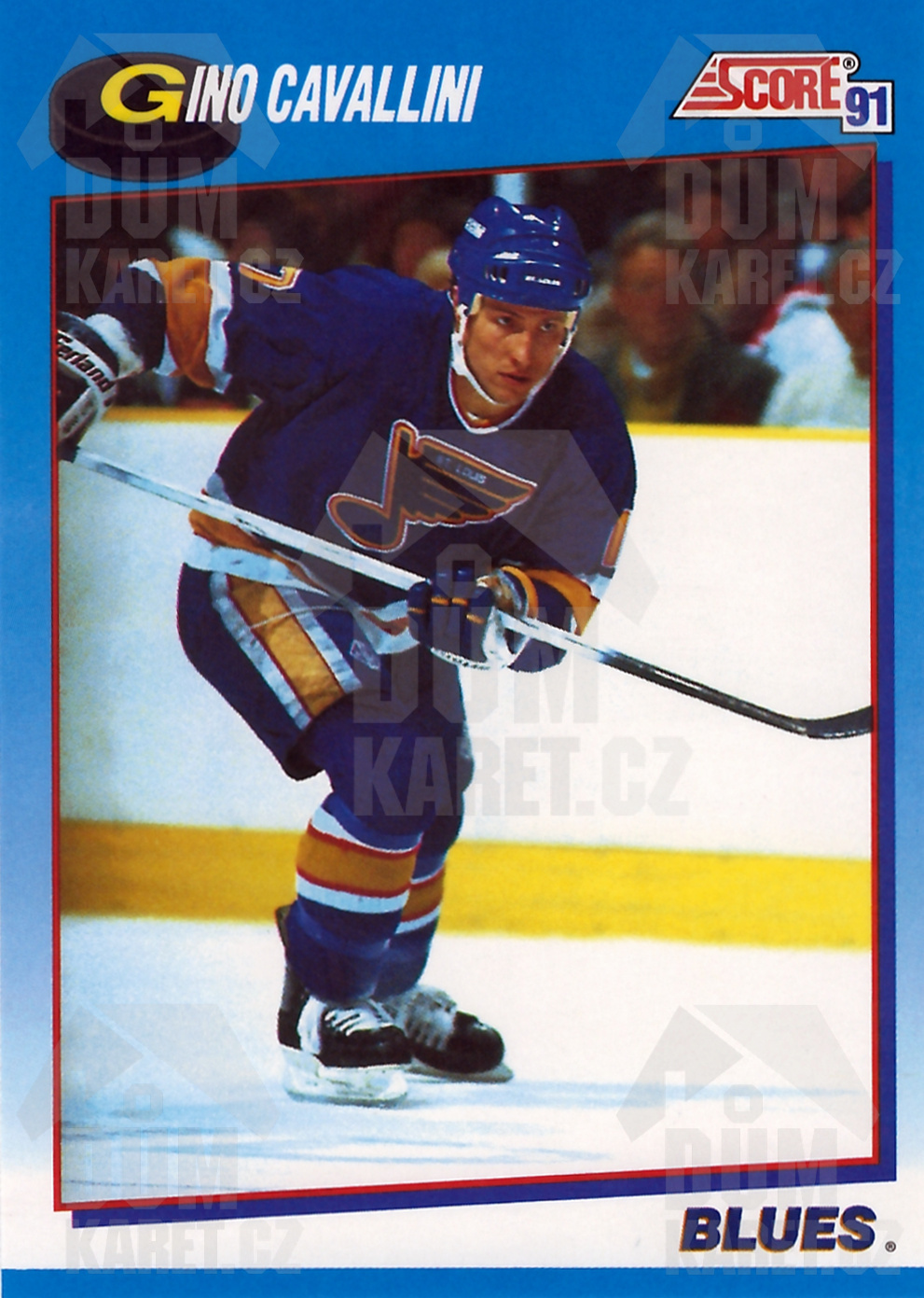 Gino Cavallini - 1991/92 Score Hockey - Blue - #478