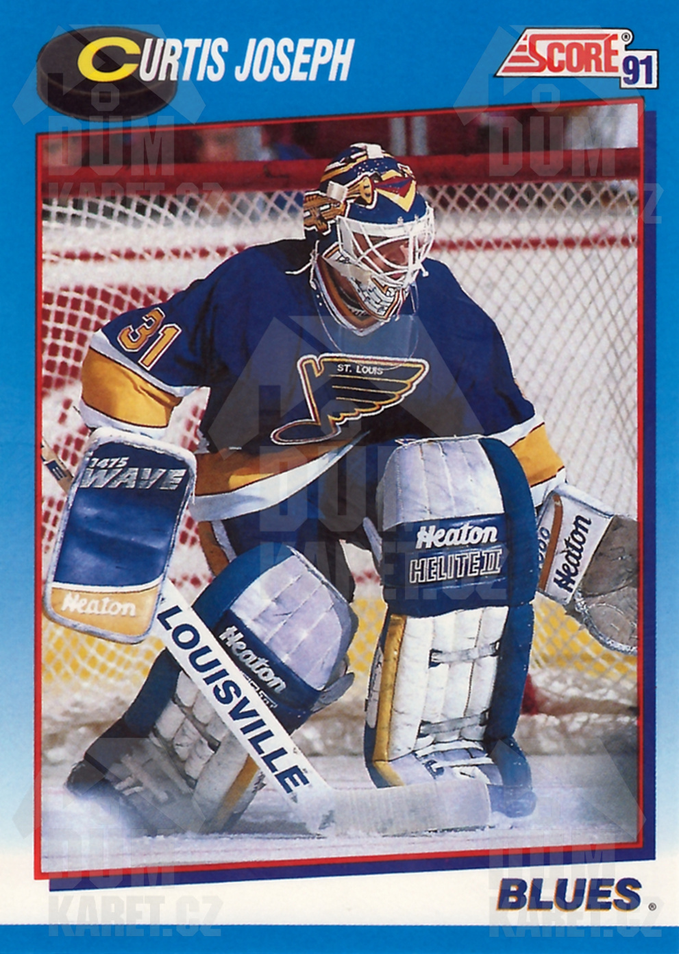 Curtis Joseph - 1991/92 Score Hockey - Blue - #516