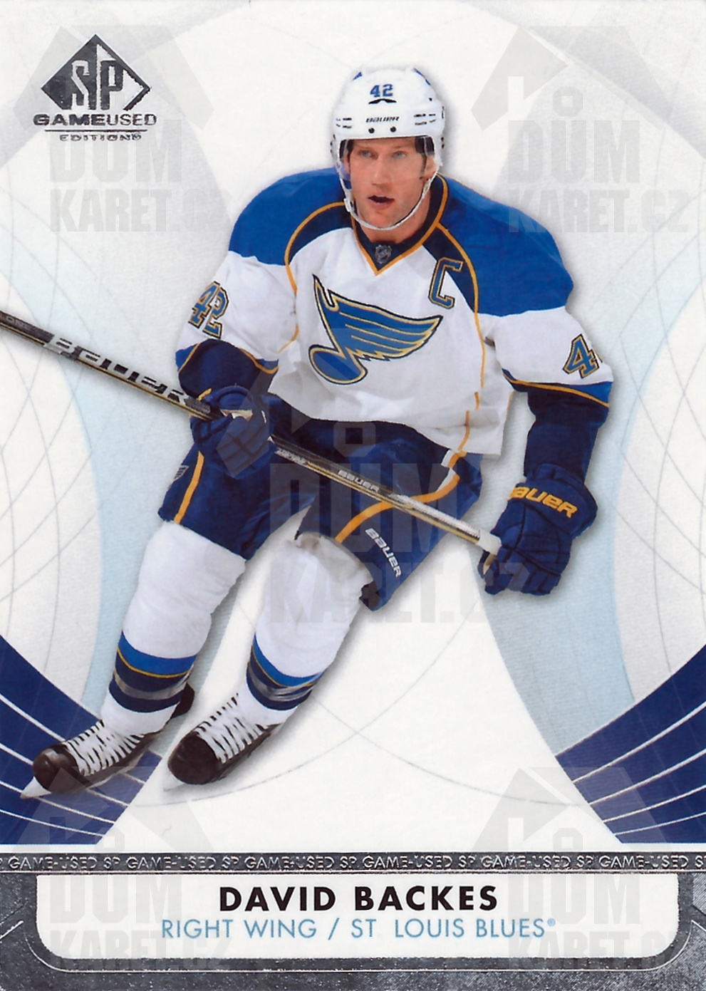 David Backes - 2012/13 SP Game Used Hockey - #16