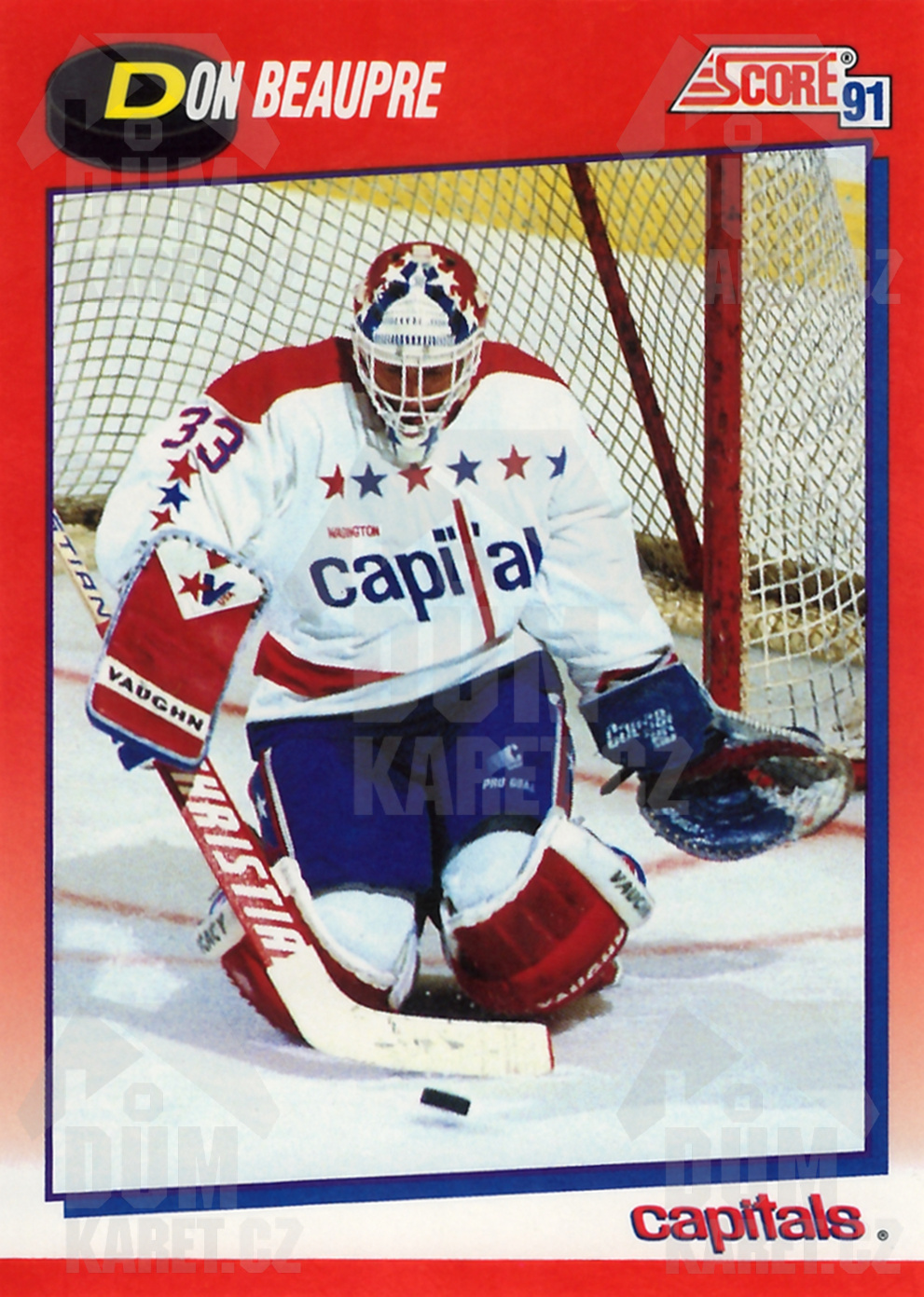 Don Beaupre - 1991/92 Score Hockey - Red - #185