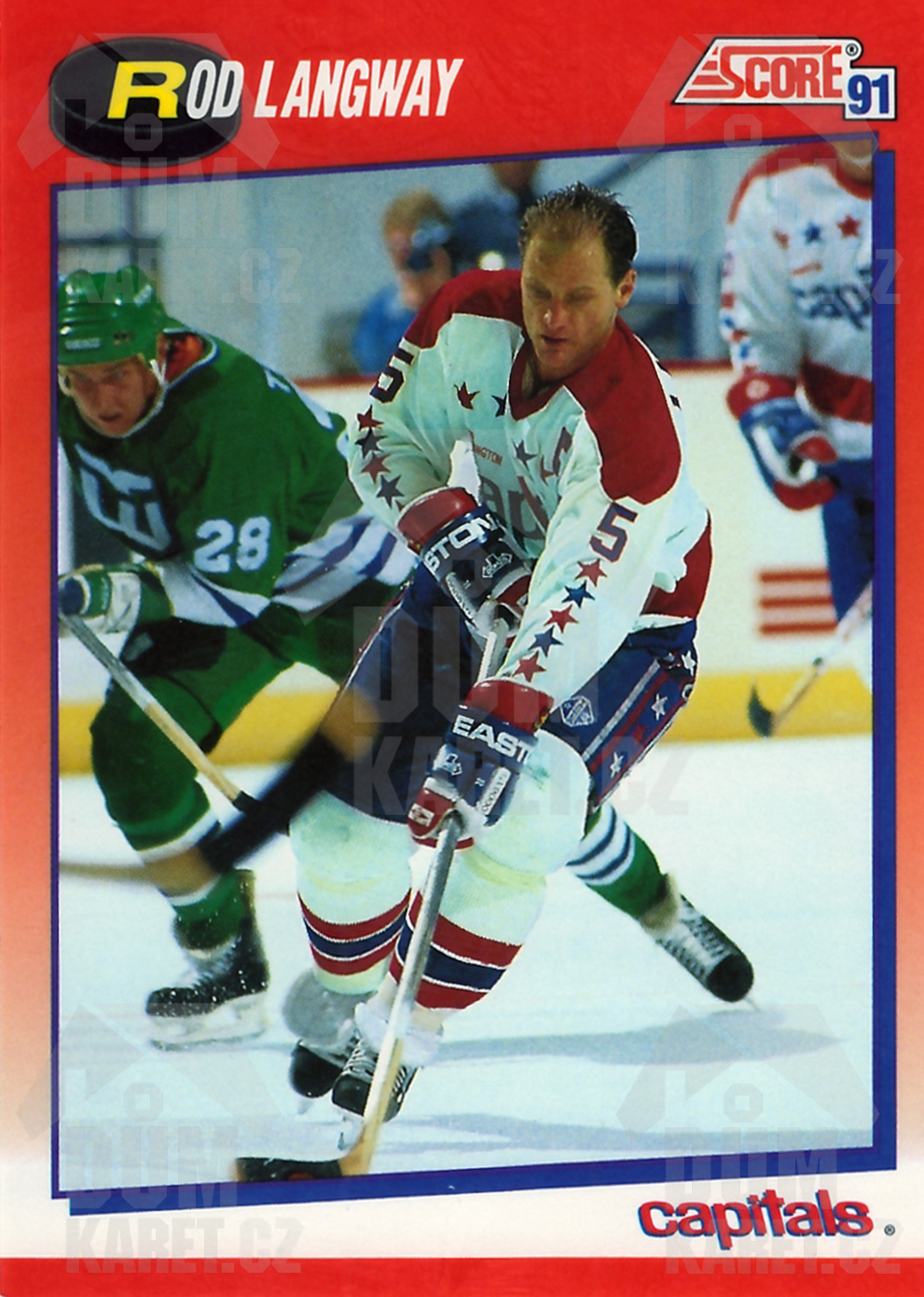 Rod Langway - 1991/92 Score Hockey - Red - #228