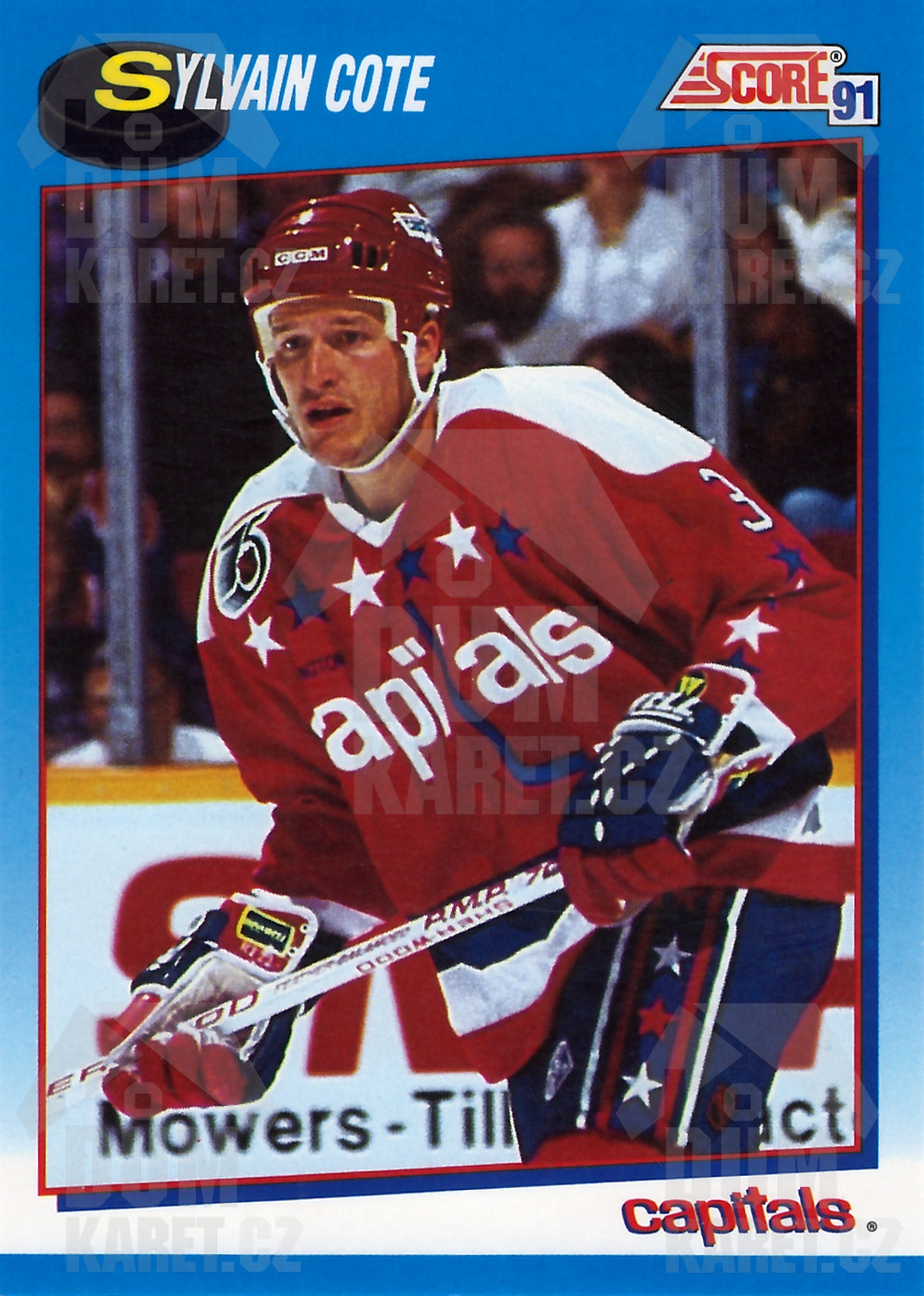 Sylvain Cote - 1991/92 Score Hockey - Blue - #596