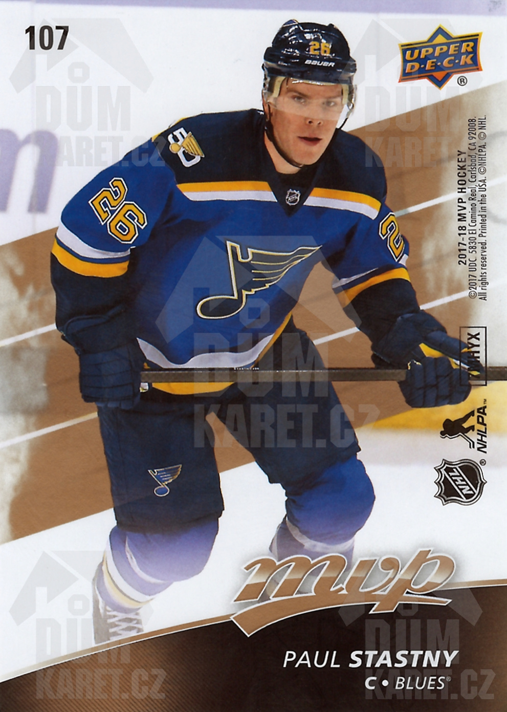 Paul Stastny - 2017/18 MVP Hockey - Puzzle - #107
