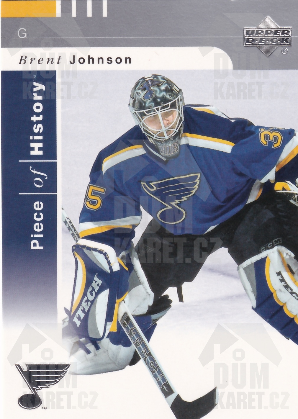 Brent Johnson - 2002/03 UD Piece of History - #79