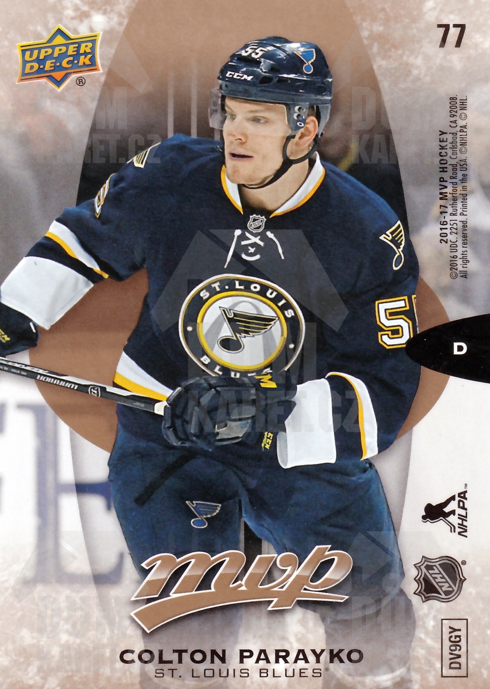 Colton Parayko - 2016/17 MVP Hockey - Puzzle - #77