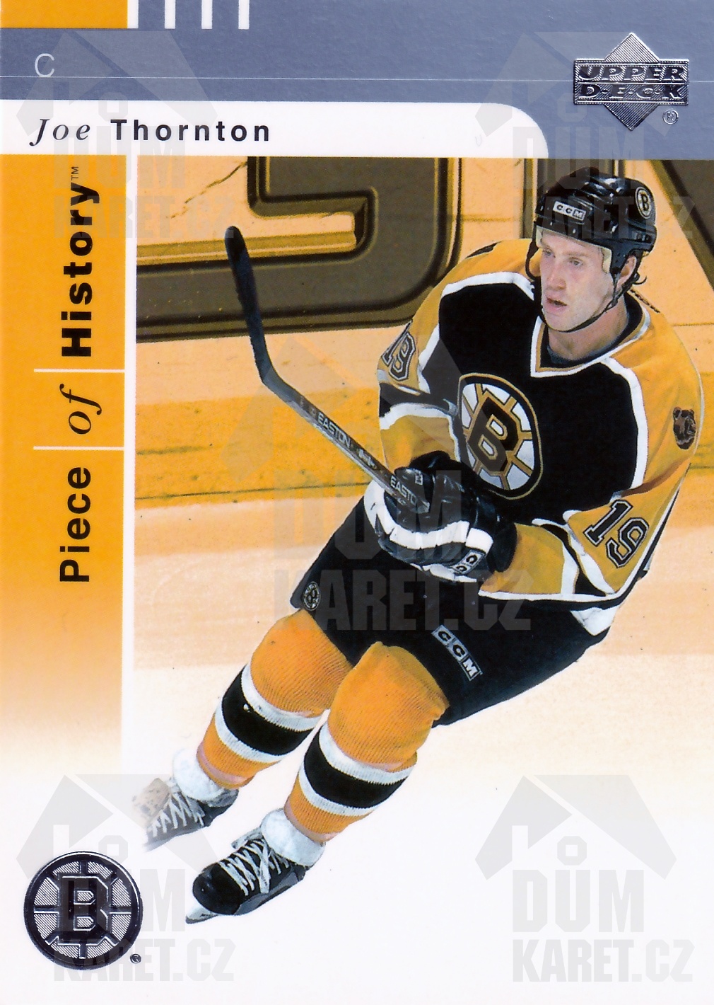 Joe Thornton - 2002/03 UD Piece of History - #5