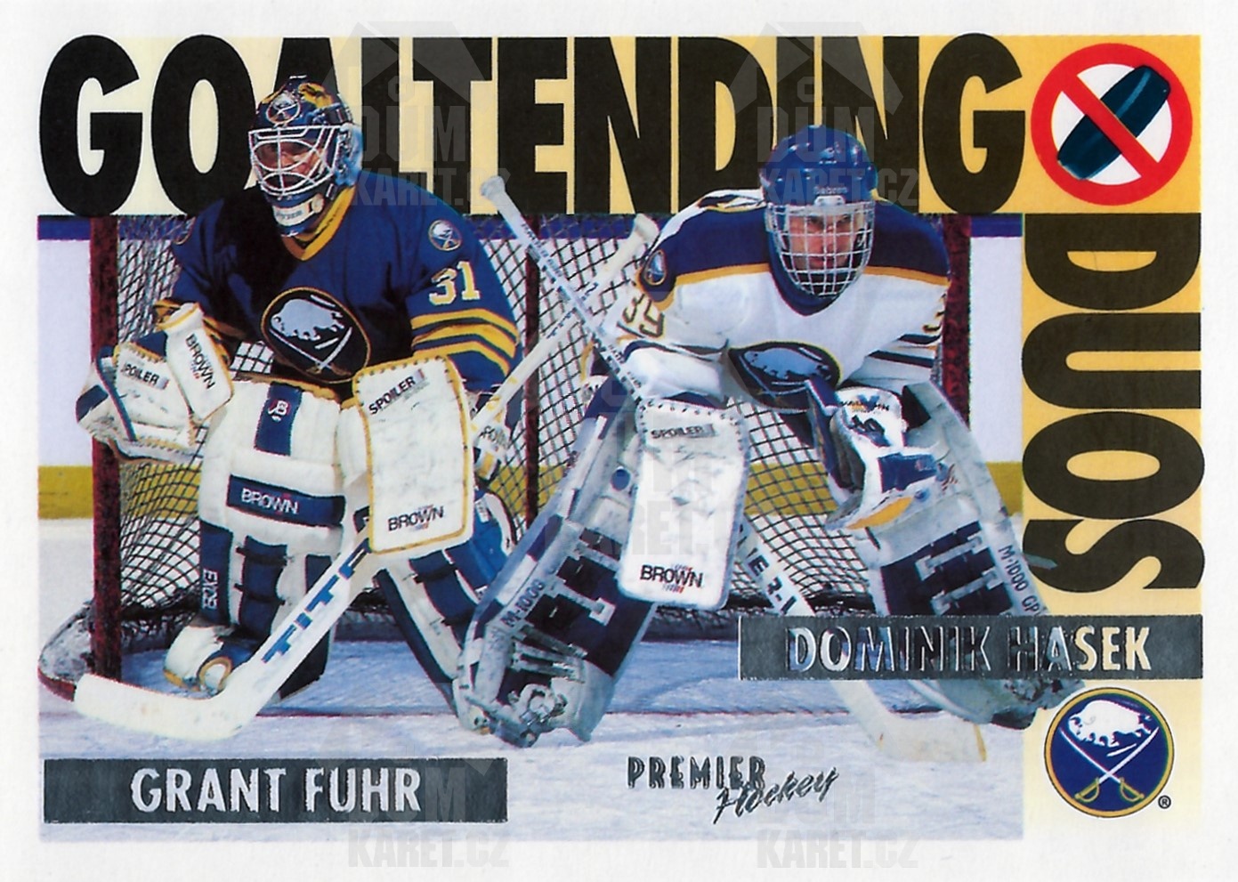 Fuhr / Hašek - 1994/95 Topps Premier Series I. Hockey - Goaltending Duos - #80