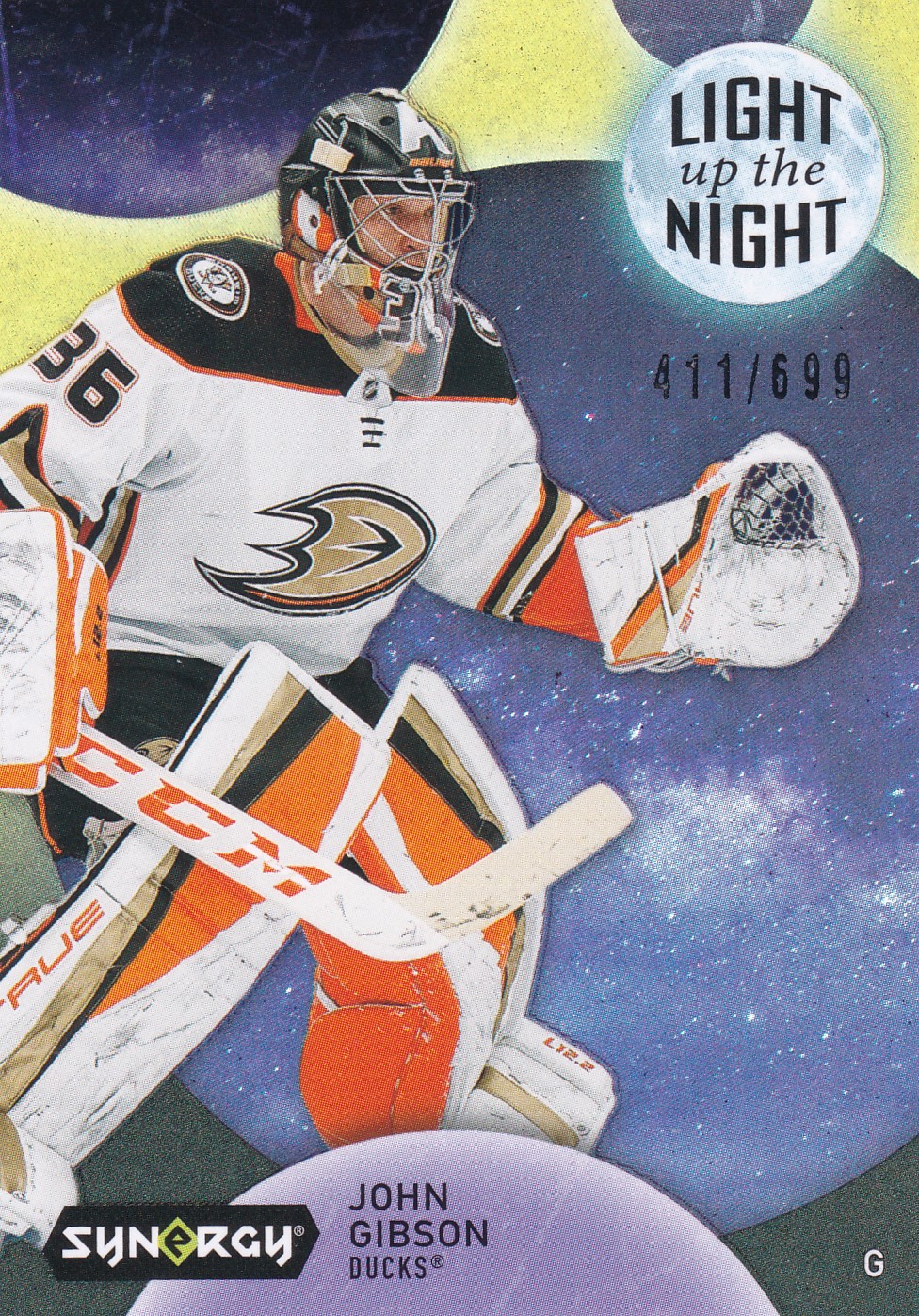 John Gibson - 2022/23 UD Synergy Hockey - Light Up the Night /699 #LN-JG