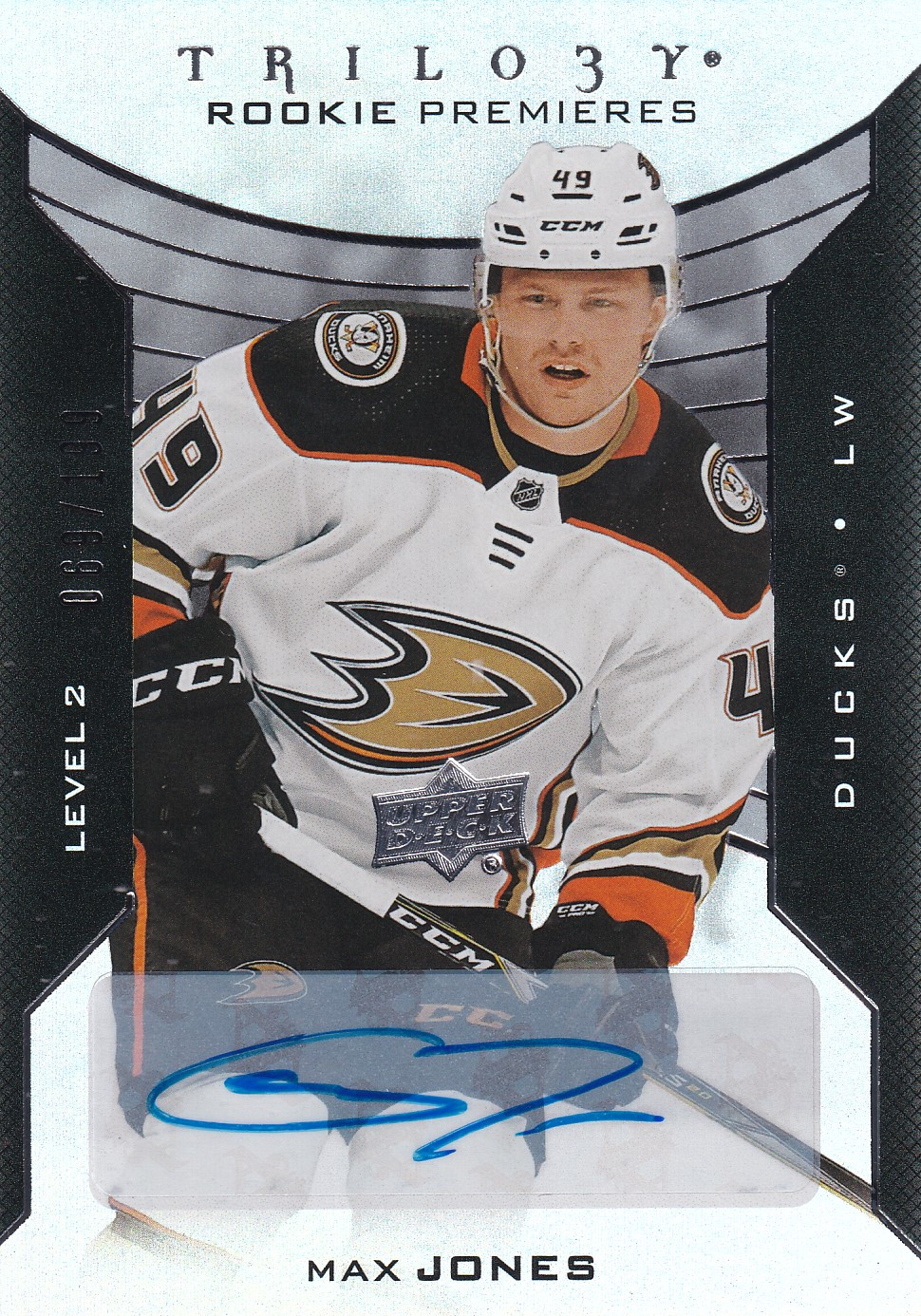 Max Jones - 2019/20 Trilogy Hockey - Rookie Auto /199 - #90