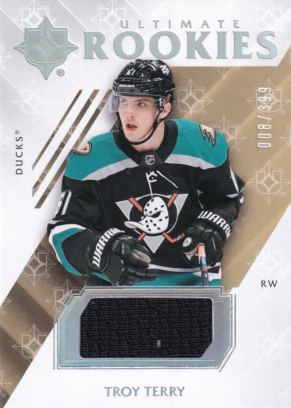 Troy Terry - 2018/19 Ultimate Collection - Ultimate Rookies Jersey - #87