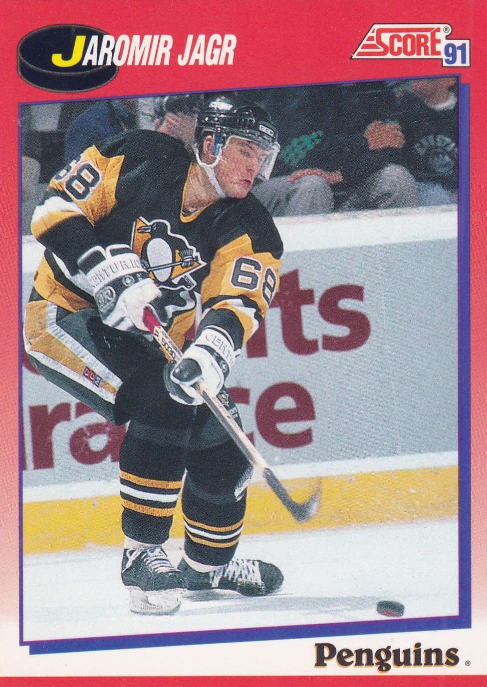 Jaromír Jágr - 1991/92 Score Hockey French - Red - #98