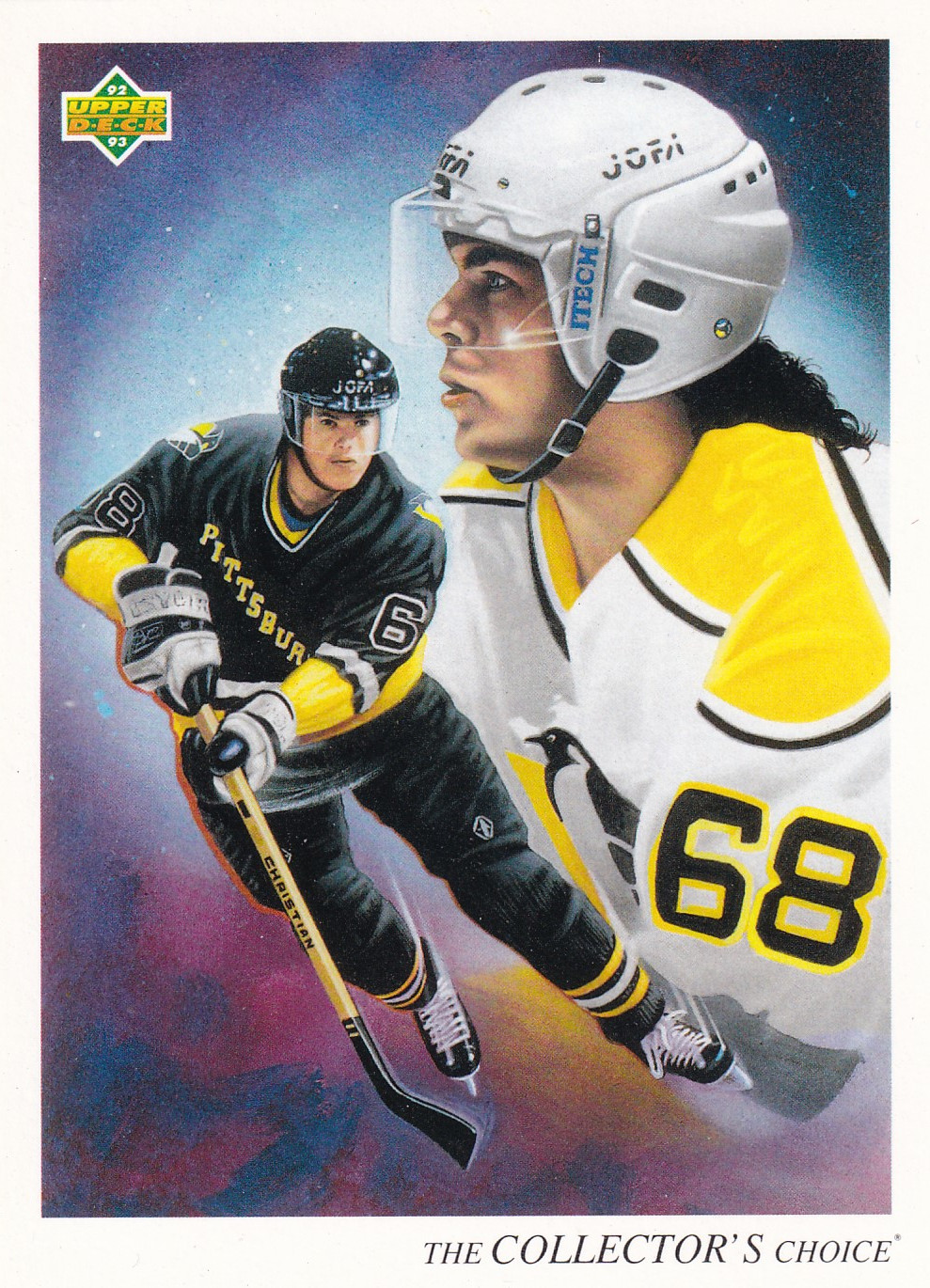 Jaromír Jágr - 1992/93 Upper Deck - Pittsburgh Checklist - #16