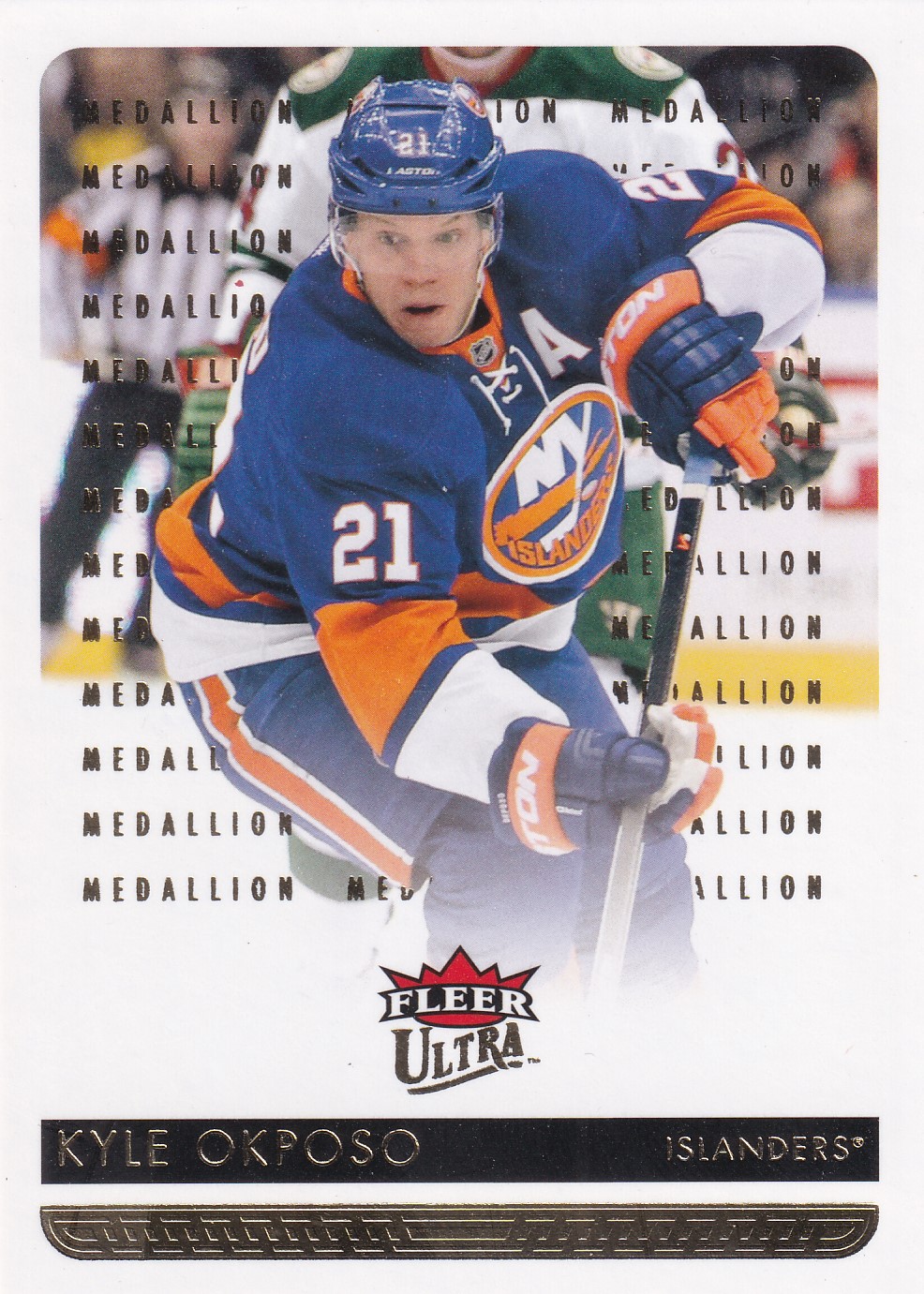 Kyle Okposo - 2014/15 Fleer Ultra Hockey - Gold Medallion - #114
