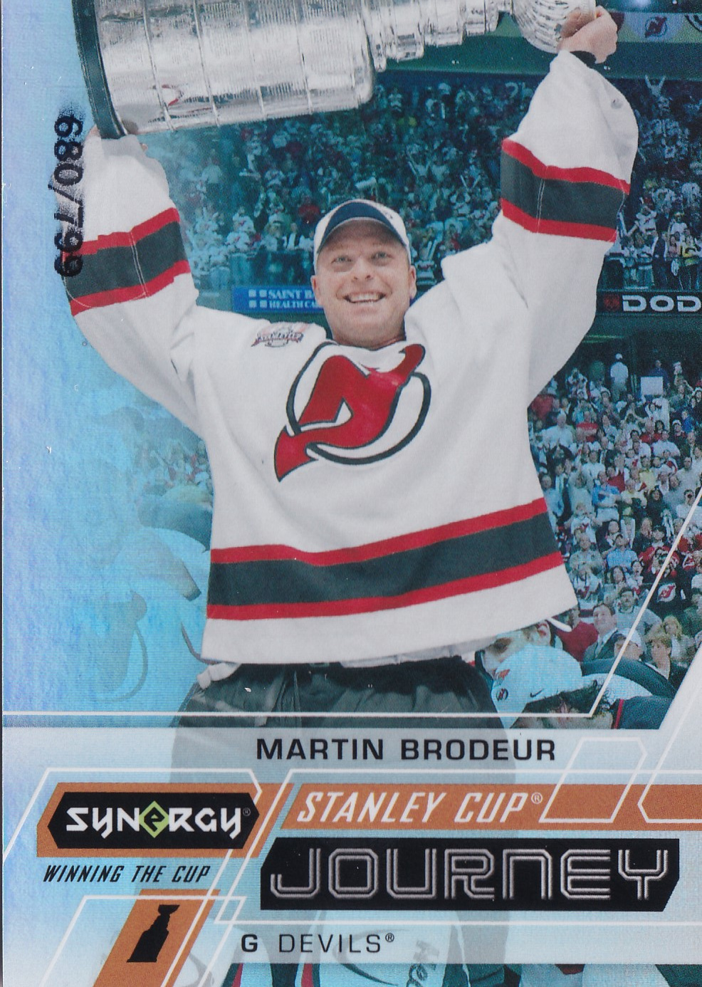 Martin Brodeur - 2020/21 UD Synergy Hockey - Stanley Cup Journey /799 - #CJ-MB