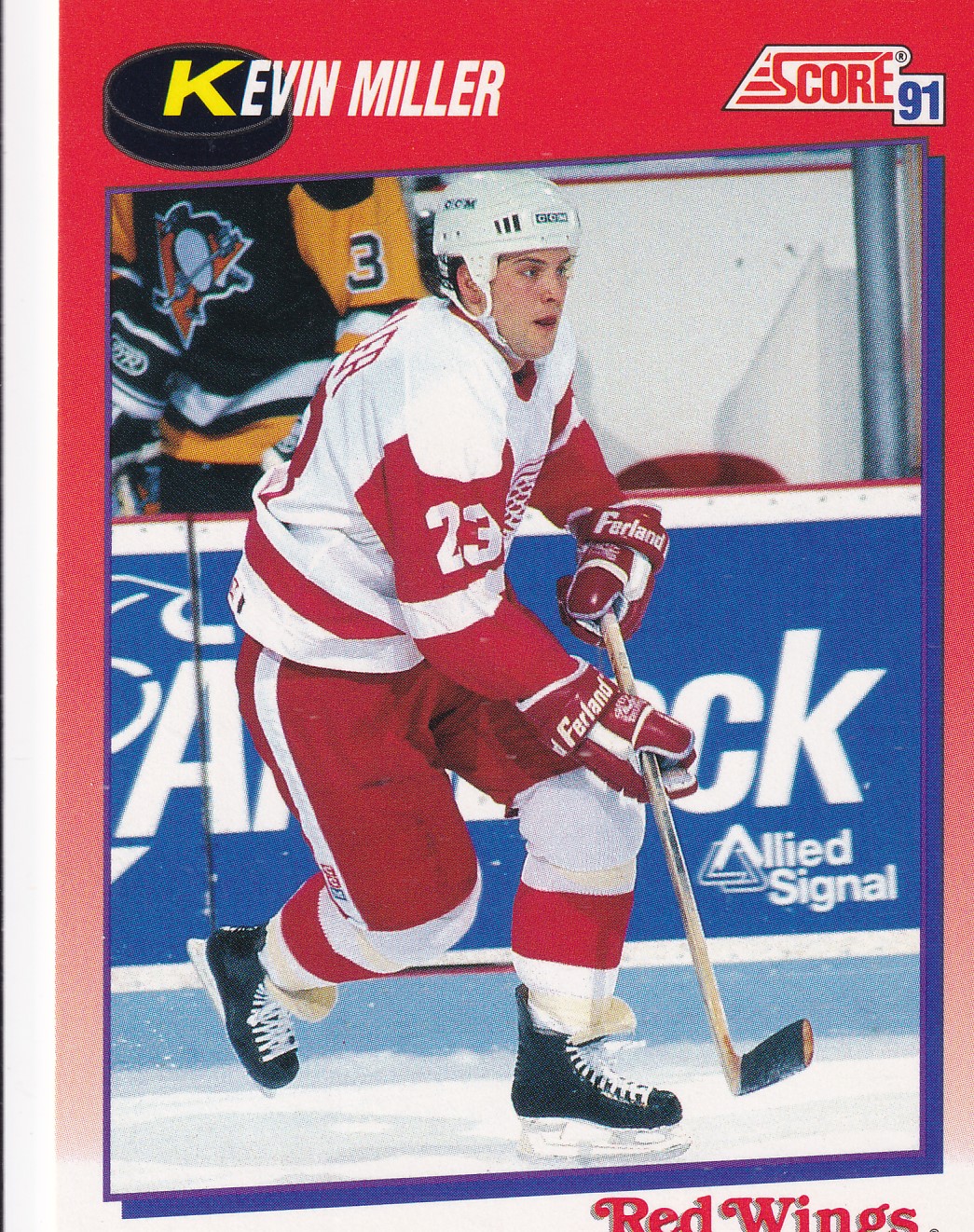 Kevin Miller - 1991/92 Score Hockey - Red - #126