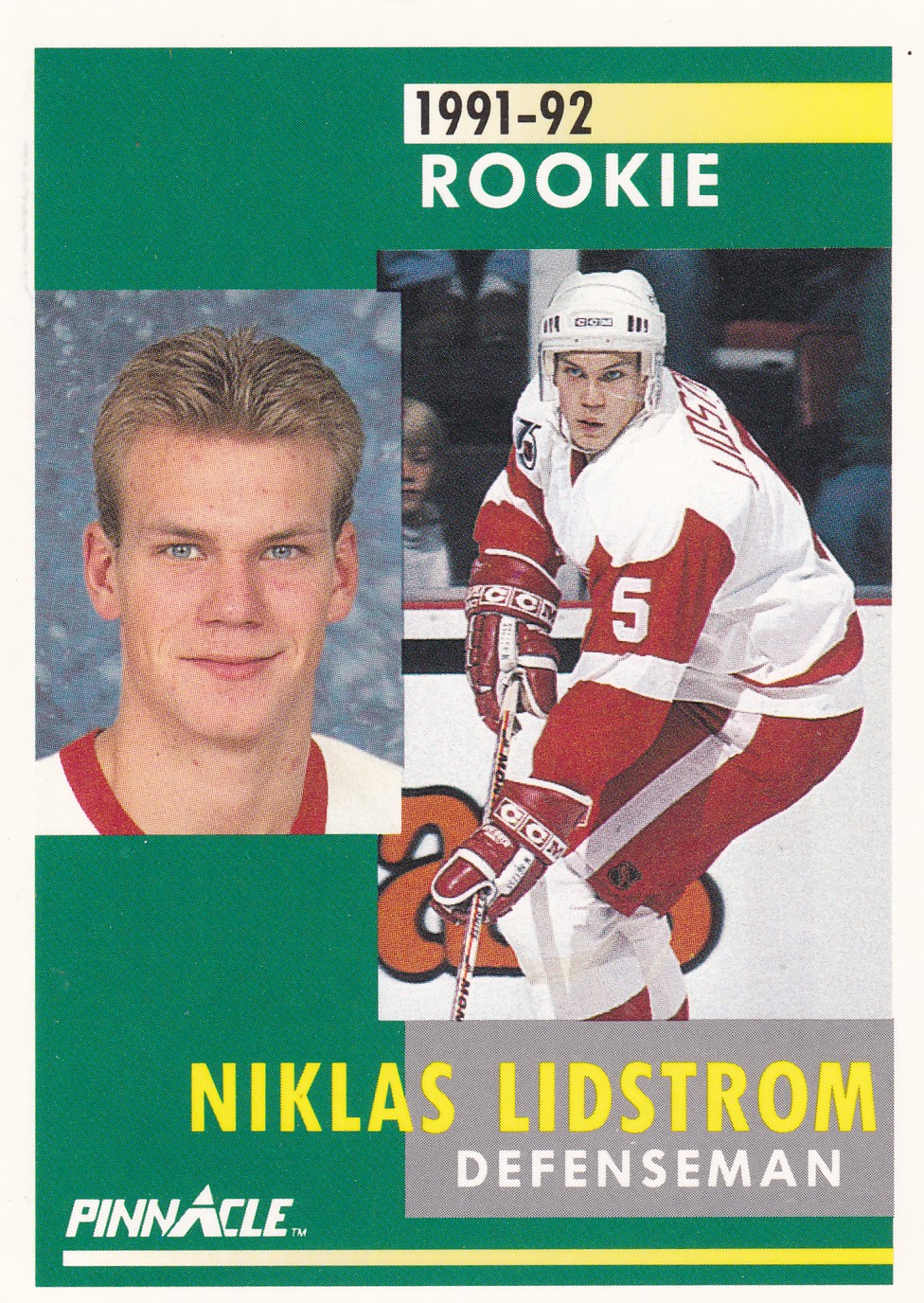 Niklas Lidstrom - 1991/92 Pinnacle - Rookie - #320