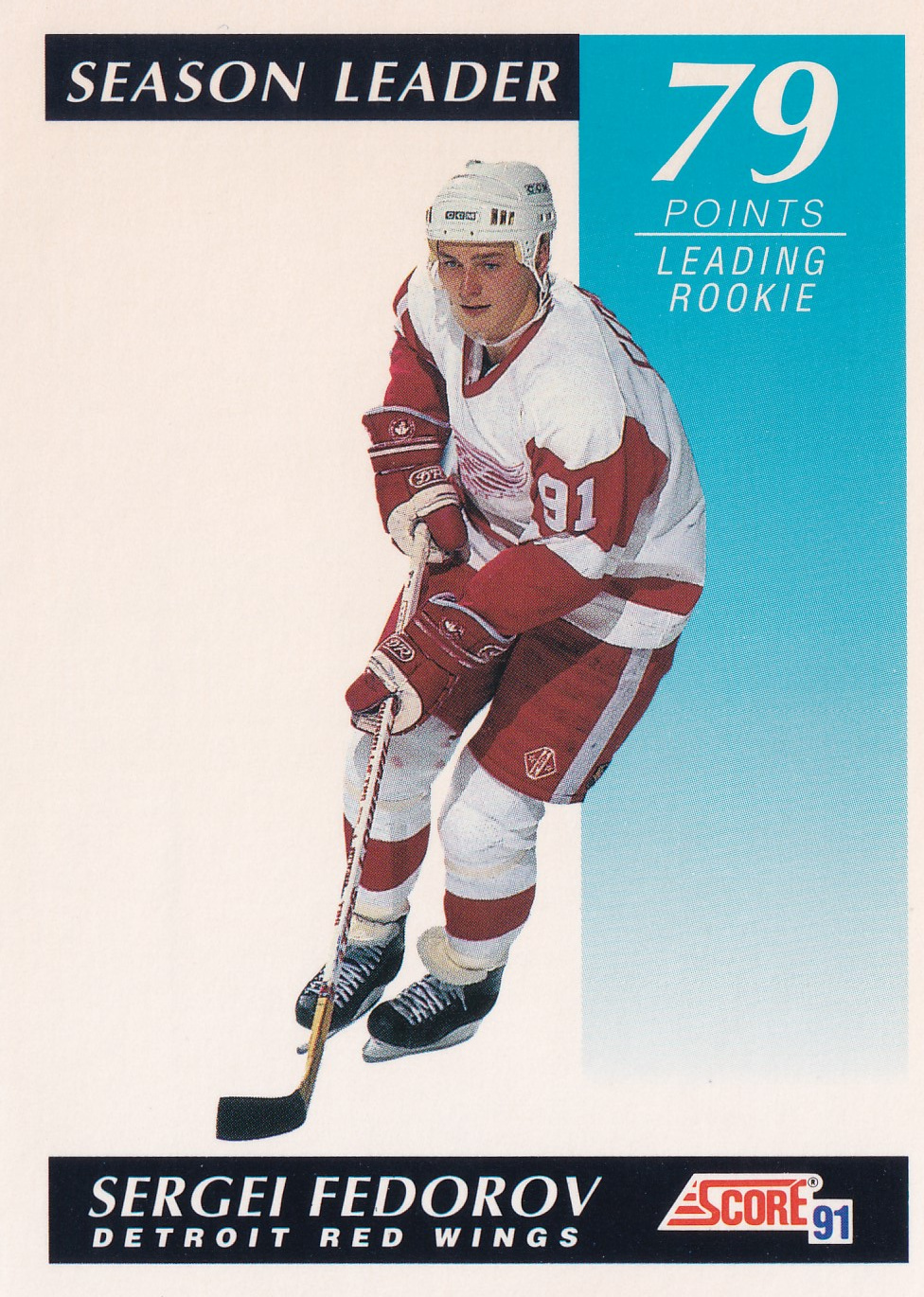 Sergei Fedorov - 1991/92 Score Hockey - Season Leader - #408