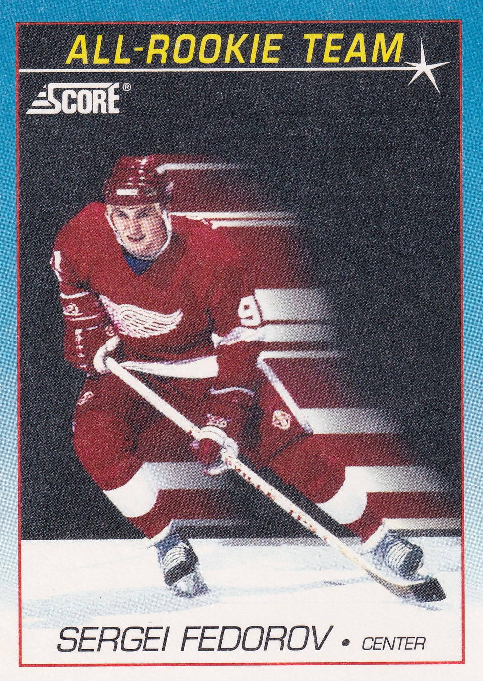 Sergei Fedorov - 1991/92 Score Hockey American - All Rookie Team - Blue - #382