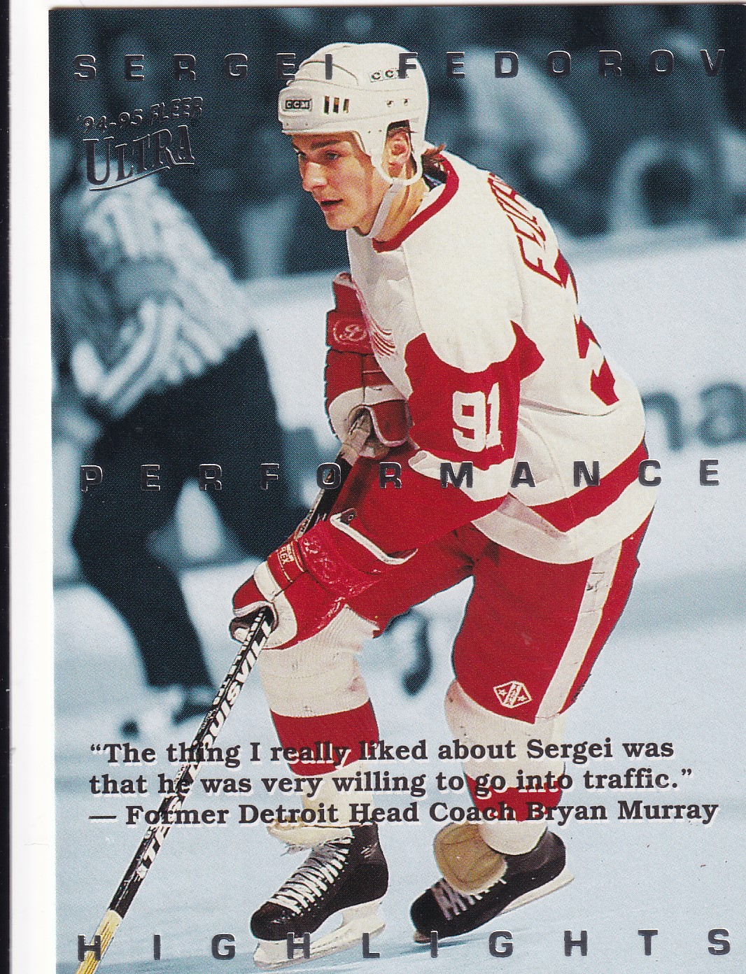Sergei Fedorov - 1994/95 Fleer Ultra Hockey - Performance Highlights - #9