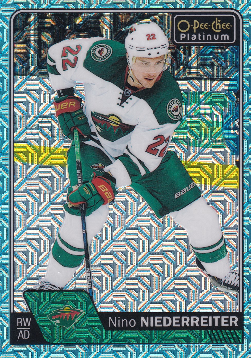 Nino Niederreiter - 2016/17 OPC Platinum Hockey - Ice Blue Traxx - #12