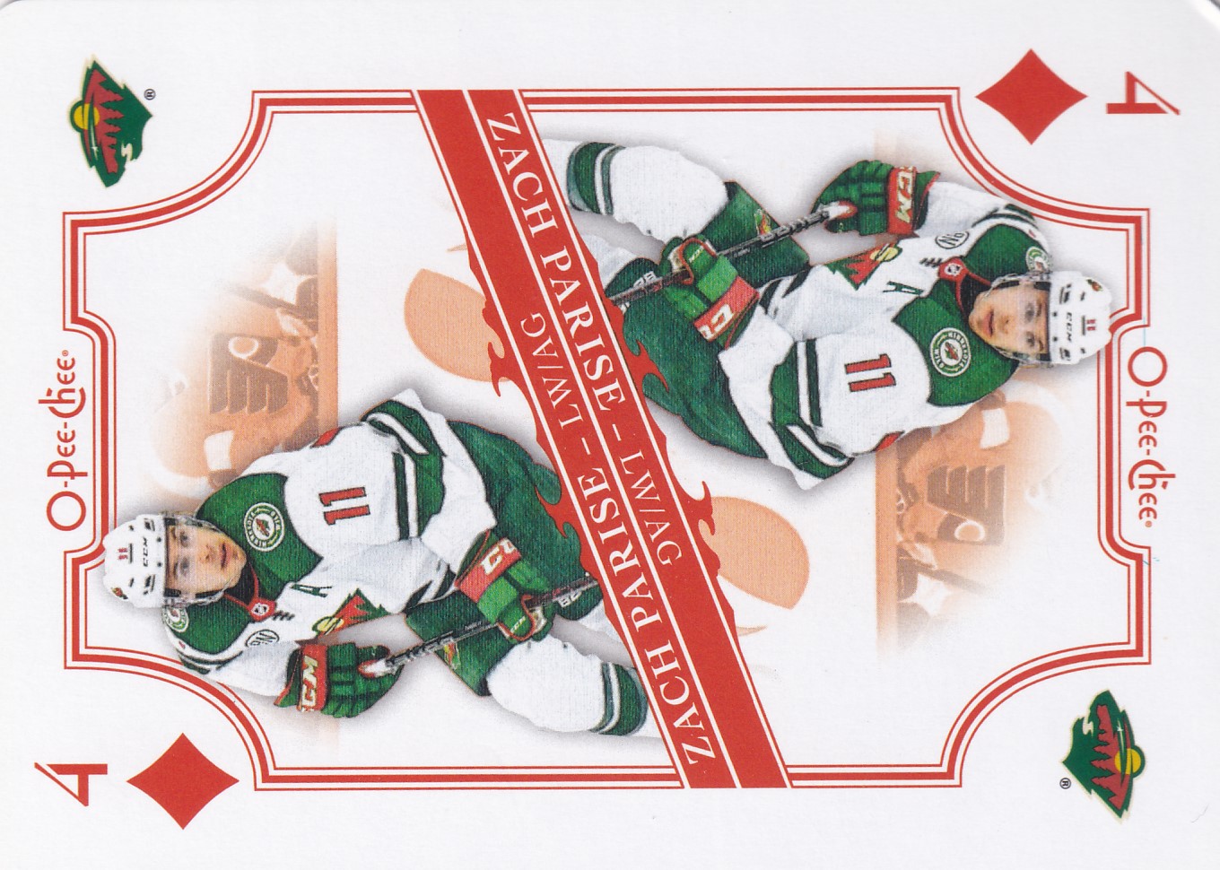 Zach Parise - 2019/20 O-Pee-Chee Hockey - Playing Cards - #4