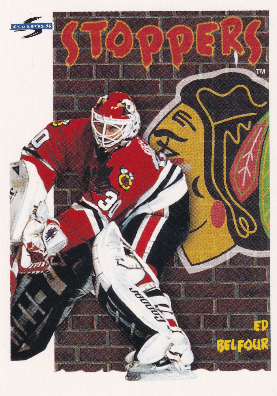 Ed Belfour - 1995/96 Pinnacle Score Hockey - Stoppers - #318