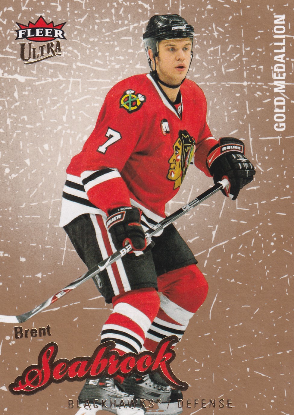Brent Seabrook - 2008/09 Fleer Ultra Hockey - Gold Medallion - #120