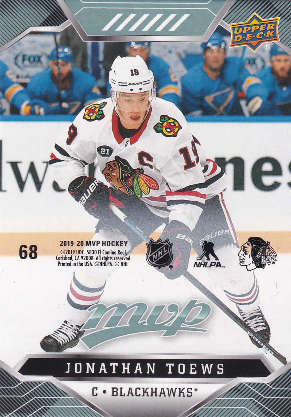 Jonathan Toews - 2019/20 MVP Hockey - Puzzle - #68