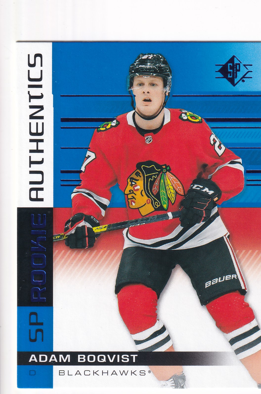 Adam Boqvist - 2019/20 SP Authentic Hockey - Rookie - #102