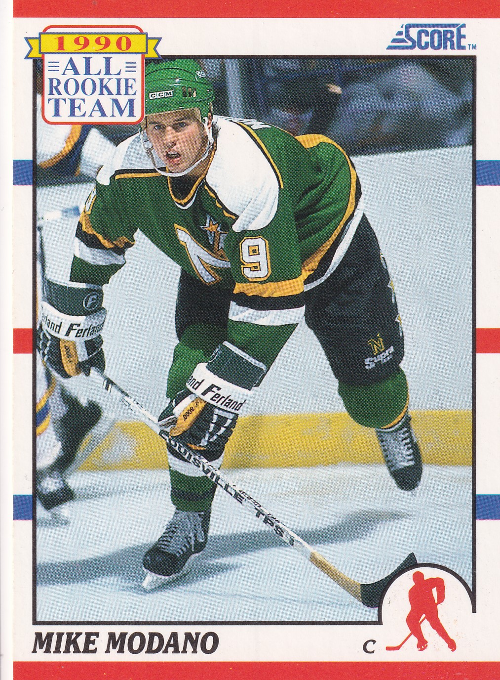 Mike Modano - 1990/91 Score - All-Rookie Team - #327
