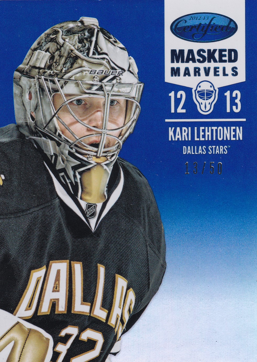 Kari Lehtonen - 2012/13 Certified Hockey - Masked Marvels /50 - #107