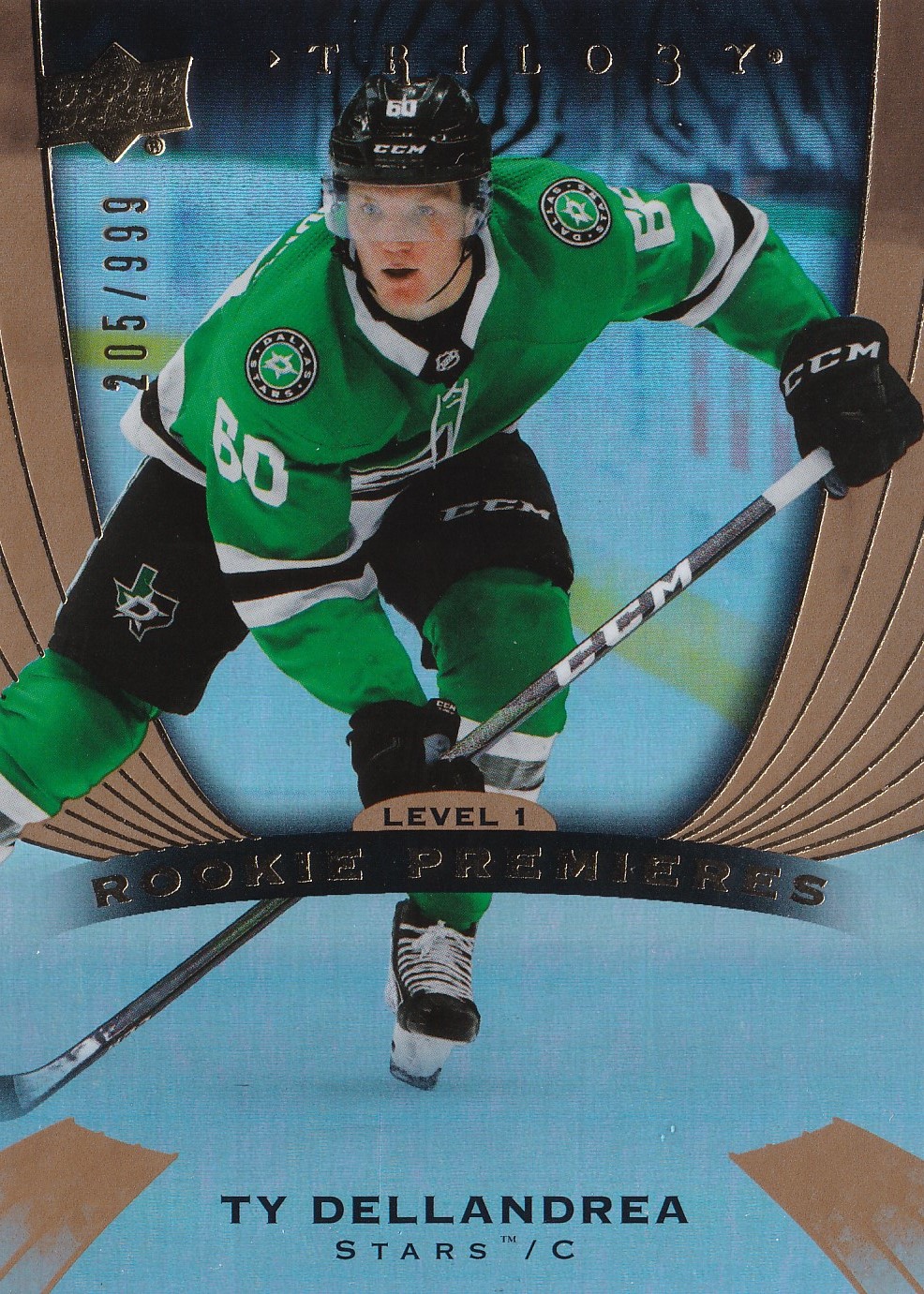 Ty Dellandrea - 2020/21 Trilogy Hockey - Rookie Premieres /999 - #78