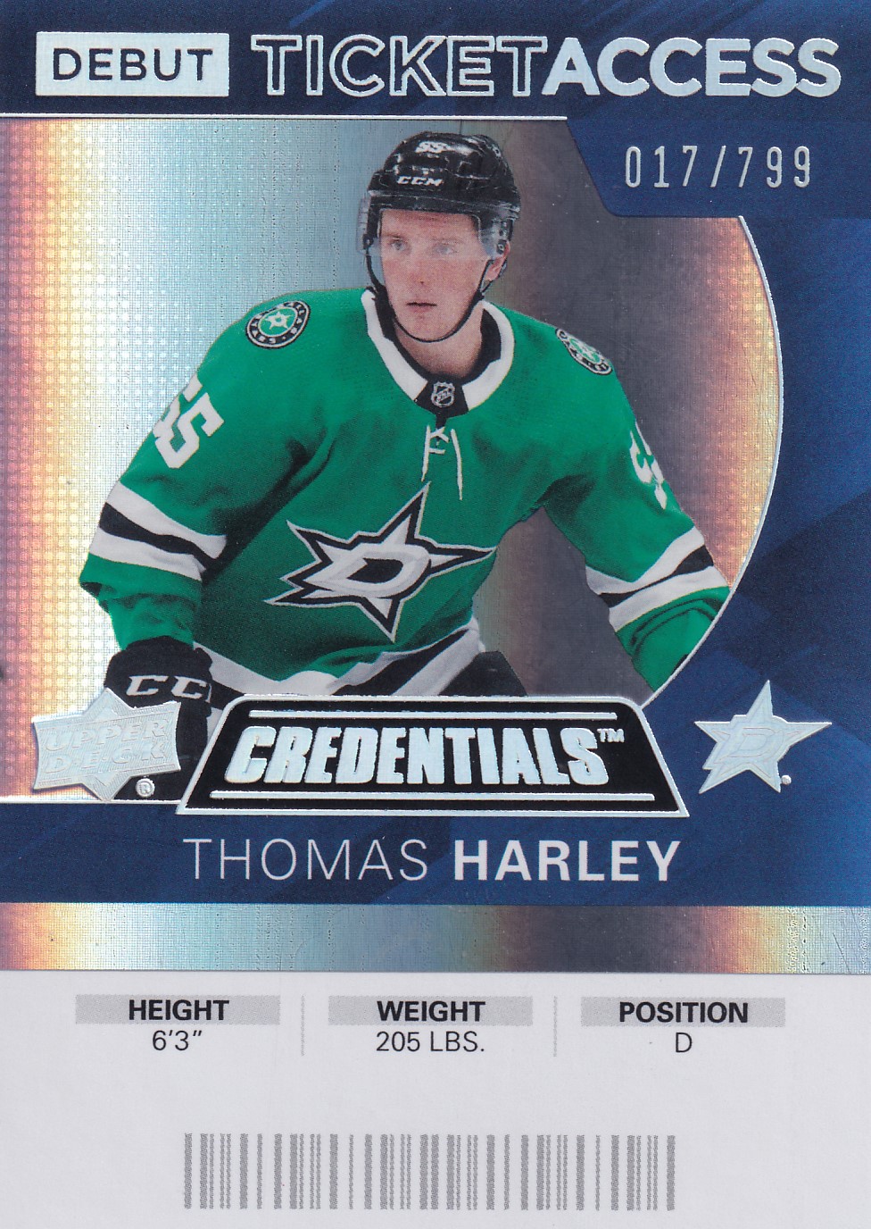 Thomas Harley - 2020/21 UD Credentials - Debut Ticket Access - #130