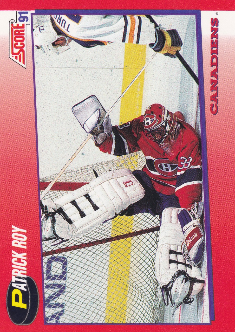 Patrick Roy - 1991/92 Score Hockey - Red - #75