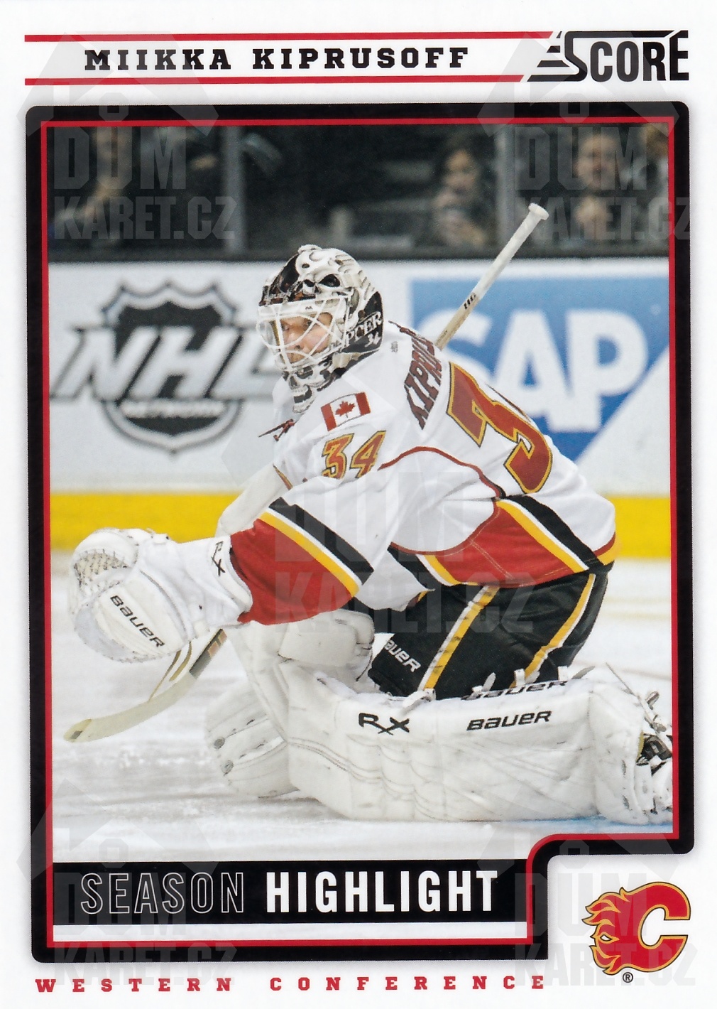 Miikka Kiprusoff - 2012/13 Score Hockey - Season Highlight - #22