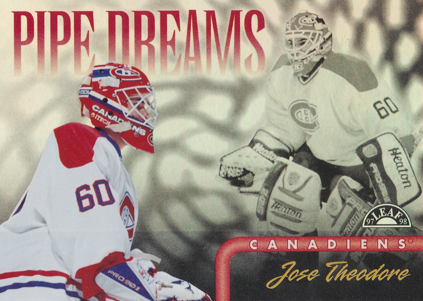 Jose Theodore - 1997/98 Donruss Hockey - Pipe Dreams /2500 - #9 of 16