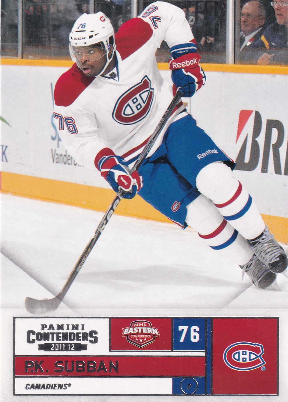 P.K. Subban - 2011/12 Panini Contenders - #76