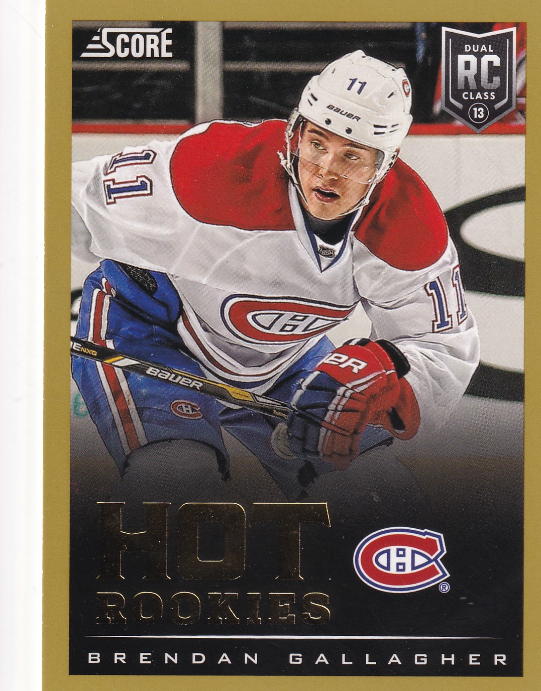 Brendan Gallagher - 2013/14 Panini Score Hockey - Hot Rookies - Gold - #624