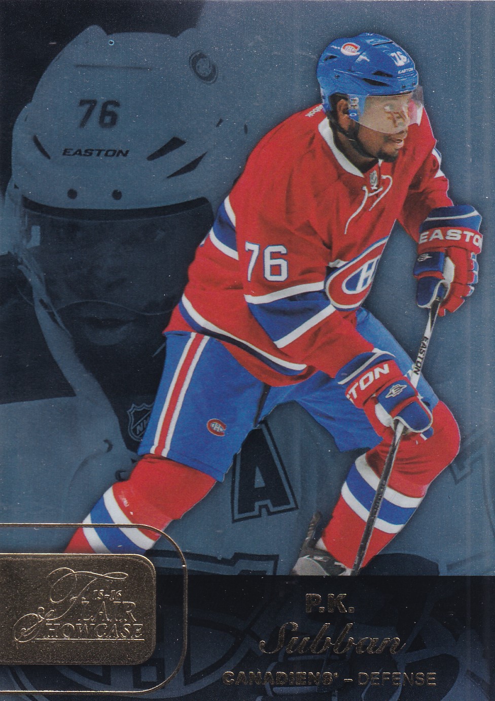 P.K. Subban - 2015/16 Fleer Showcase Hockey - Flair Showcase - #ROW-1