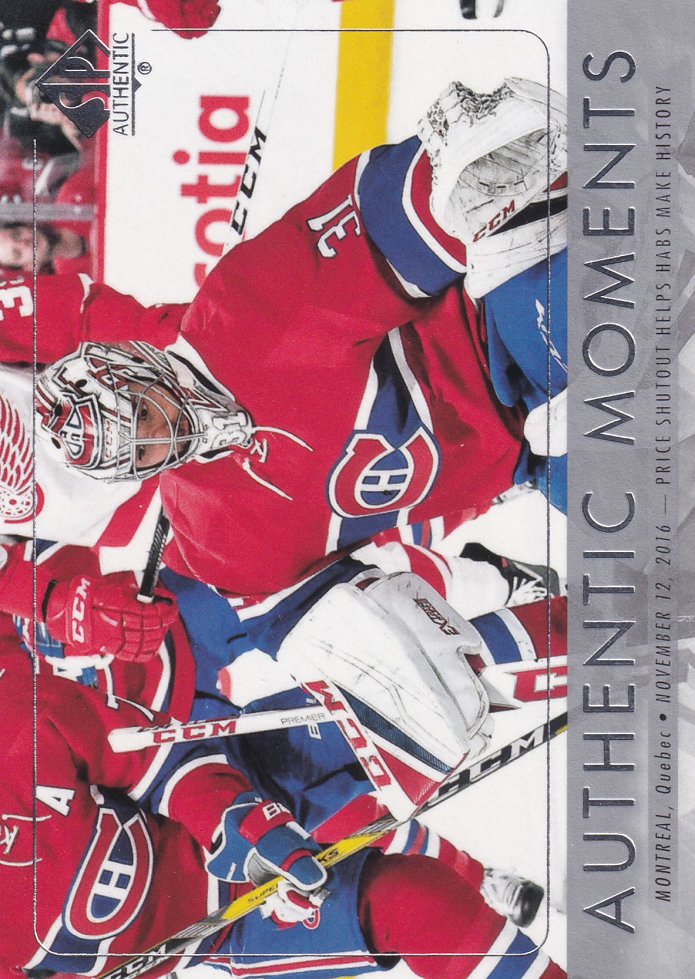 Carey Price - 2016/17 SP Authentic Hockey - Authentic Moments - #110